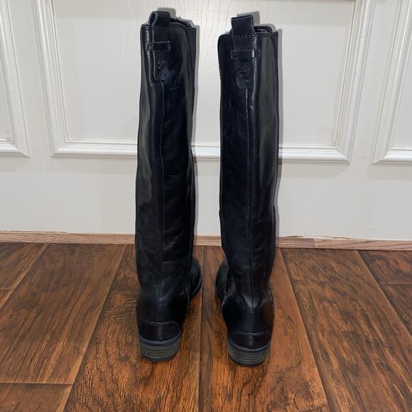 Sam Edelman Paradox 6.5 Black Leather Pull On Knee High Riding Boots Slip On - Picture 4 of 10